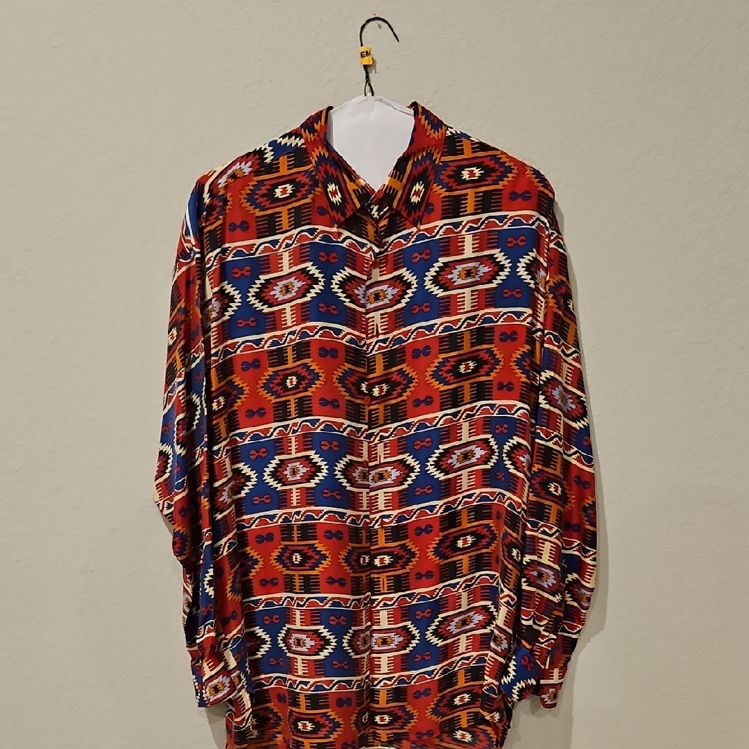Sharper Image Multicolor Silk Shirt